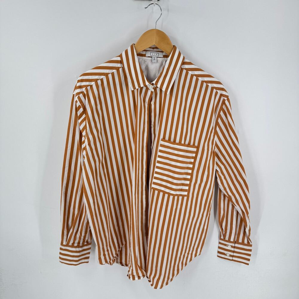 Ayr The Deep End Oversized Striped Button Down Sh… - image 1